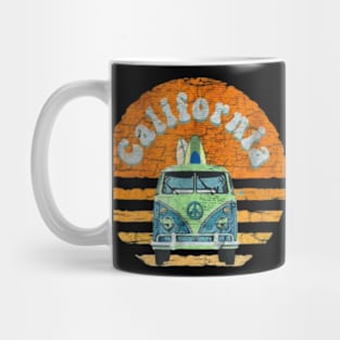 Vintage California Hippie Van Beach Mug